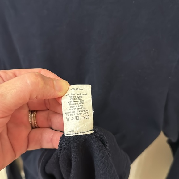 J Crew Painter tee large cotton navy - Picture 5 of 9